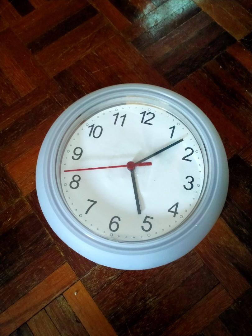 IKEA Rusch wall clock, Furniture &amp; Home Living, Home Decor, Clocks on ...