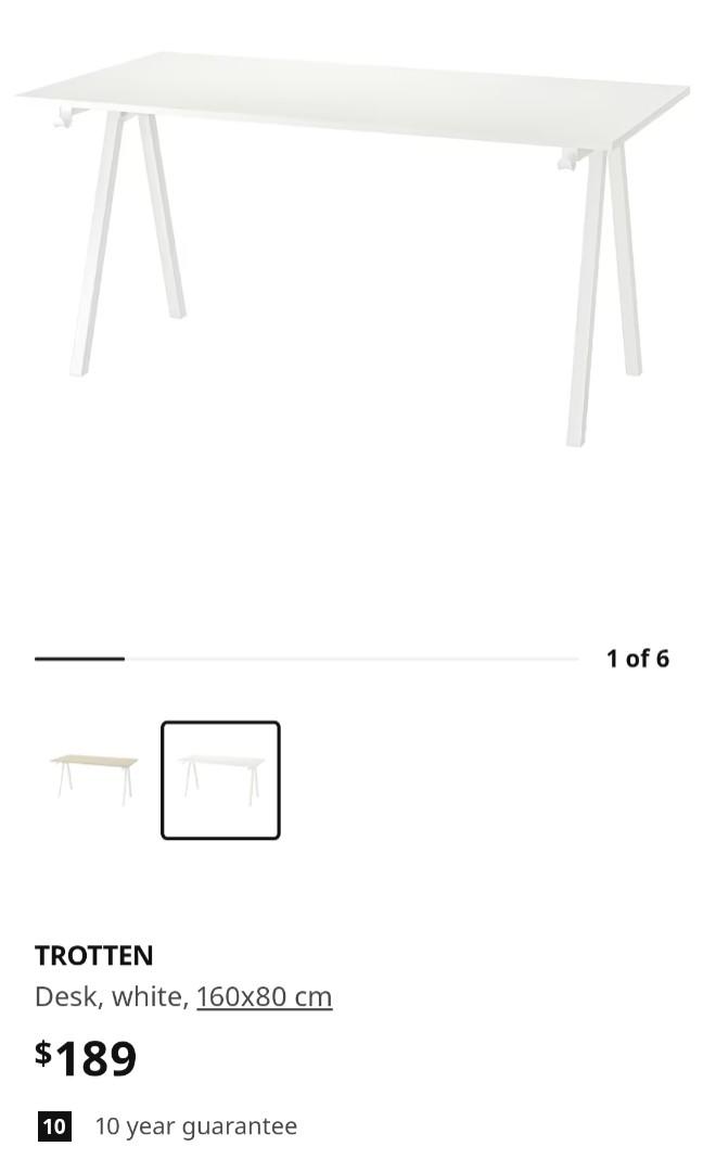 Ikea Trotten table 160 x 80 cm!, Furniture & Home Living, Furniture