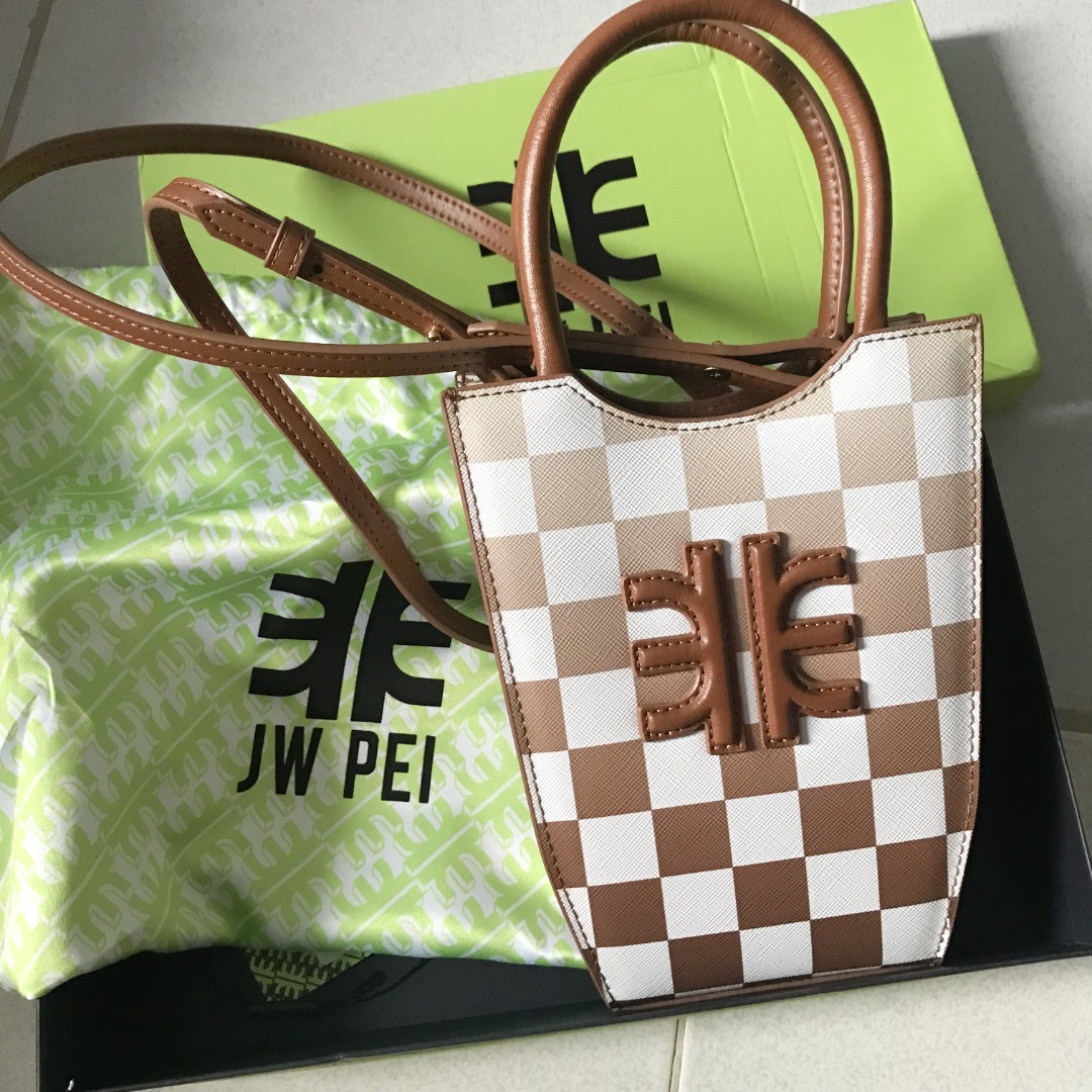 JW PEI FEI Gradient Checkerboard Mini PVB Tote Bag