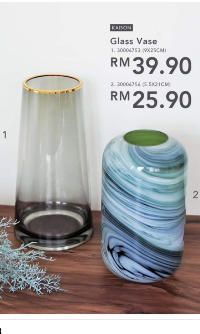 Kaison glass vase, Furniture & Home Living, Home Decor, Vases