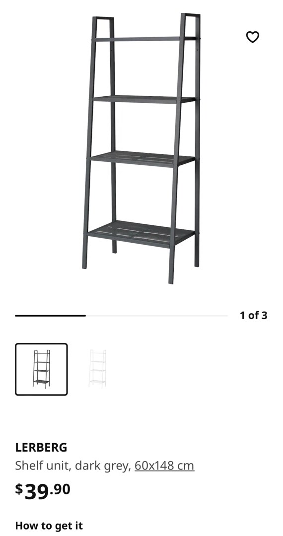 Lerberg Ikea Shelf, Furniture & Home Living, Furniture, Shelves