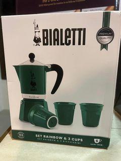 (Made in Italy) Bialetti Rainbow dark green + 3 cups