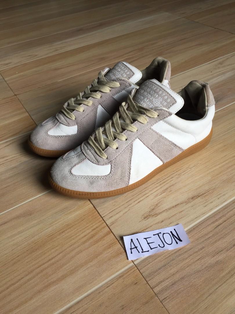 Maison Margiela Pink Calfskin and Suede Replica Low Sneakers - 11