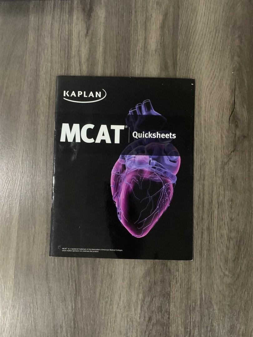 MCAT brand new kaplan quick sheets study guide notes medical exam