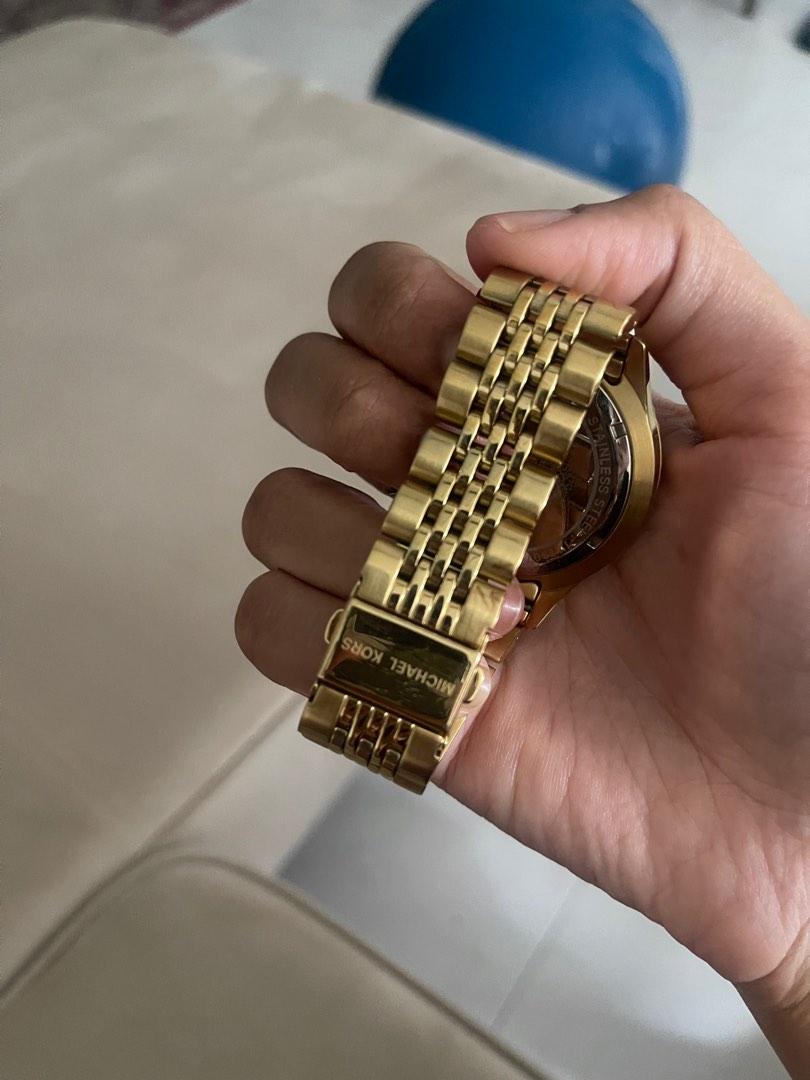 Michael Kors Gold Chain Watch, Luxury, Watches on Carousell