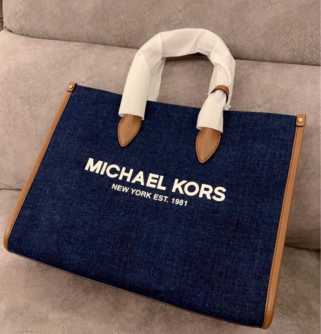 Michael kors denim tote bag clearance