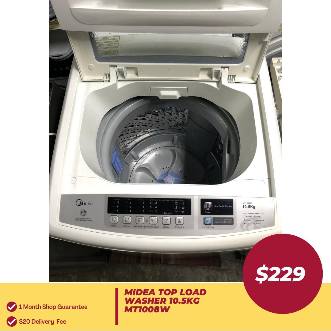 MIDEA Top Load Washer 10.5kg MT1008W, TV & Home Appliances, Washing