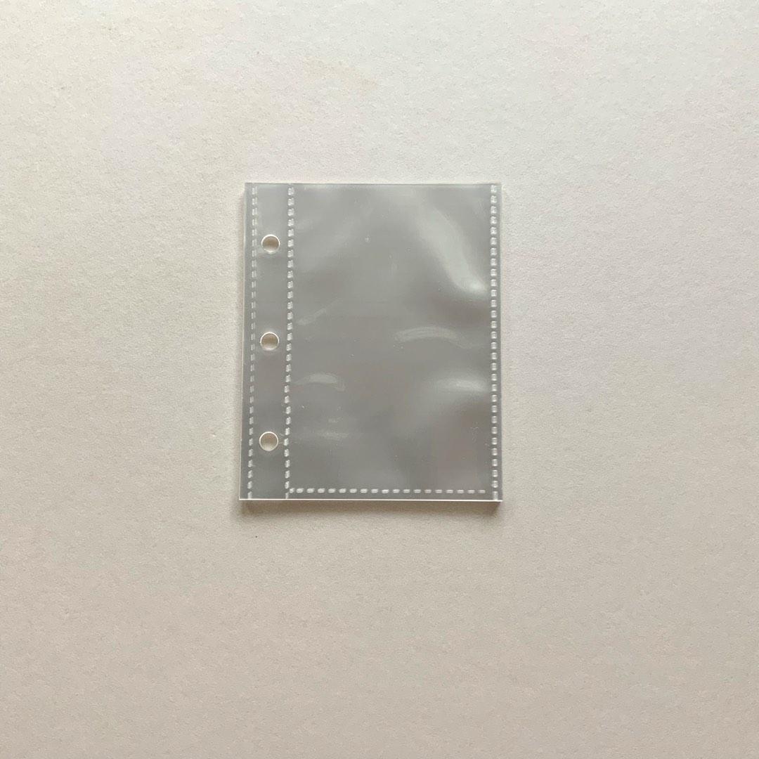 Mini 3 hole/ ring binder plastic sleeves (photocards), Hobbies & Toys