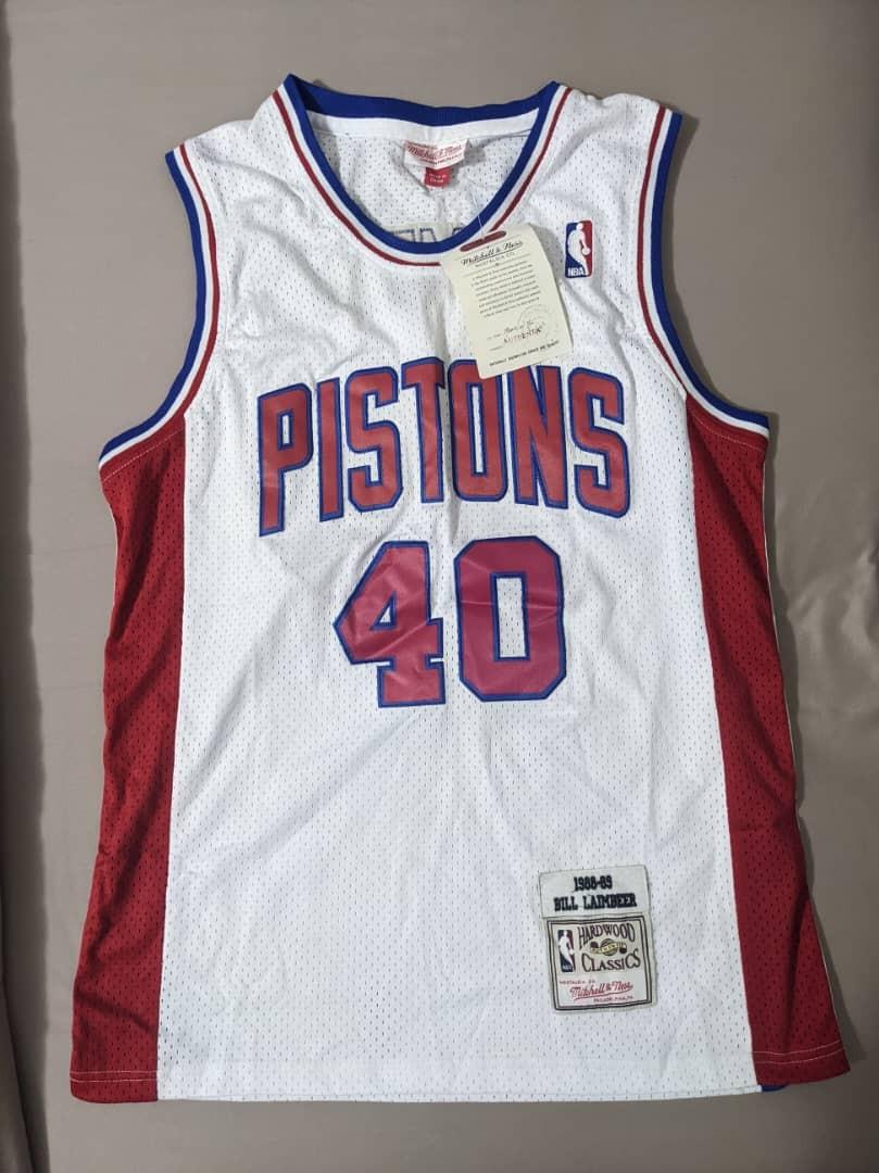 Mitchell Ness Pistons NBA Jersey Men s Fashion Activewear on