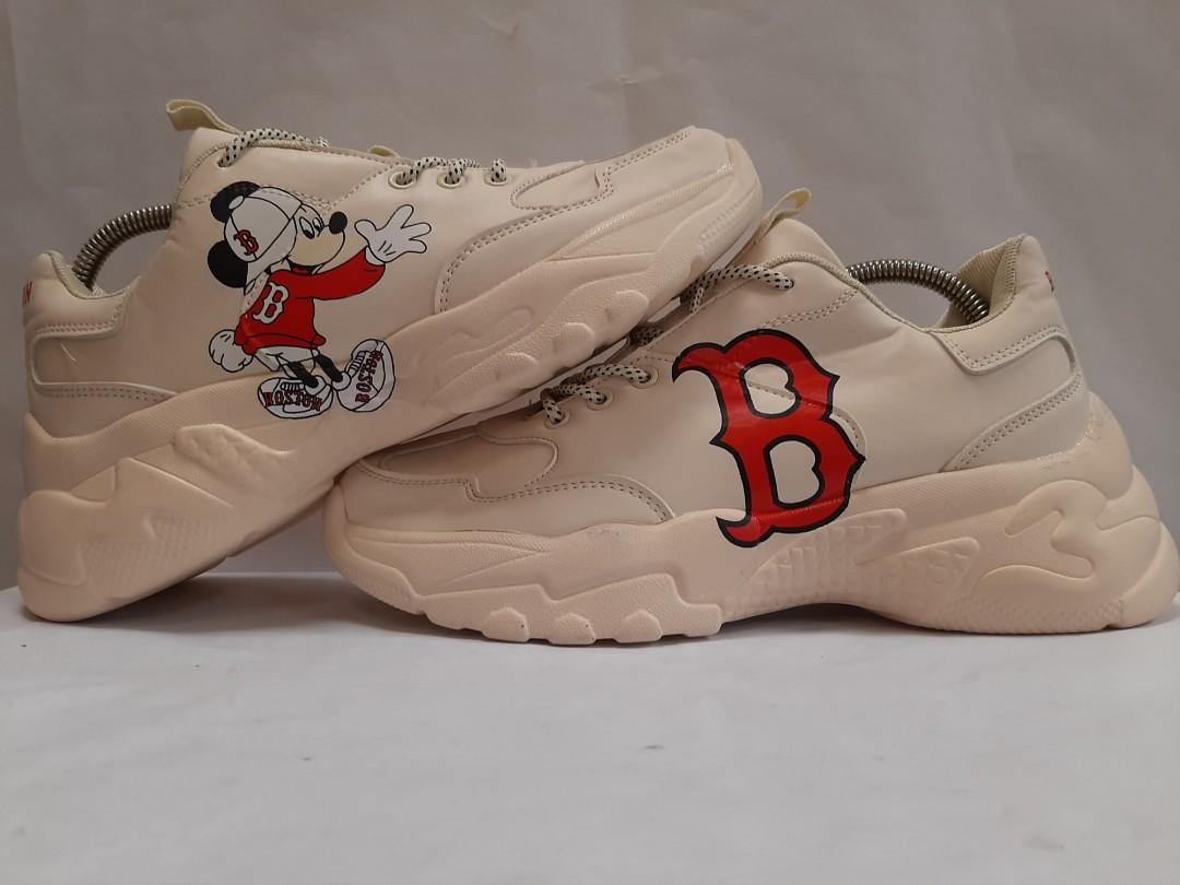 MLB x Disney Big Ball Chunky Mickey Boston Red Sox Shoes Ivory  32SHCK011-43I - ShopperBoard