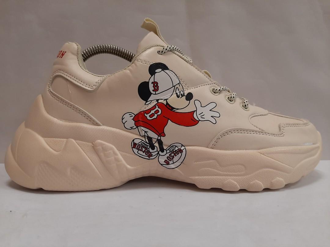 MLB x Disney Big Ball Chunky Mickey Boston Red Sox Shoes Ivory  32SHCK011-43I - ShopperBoard