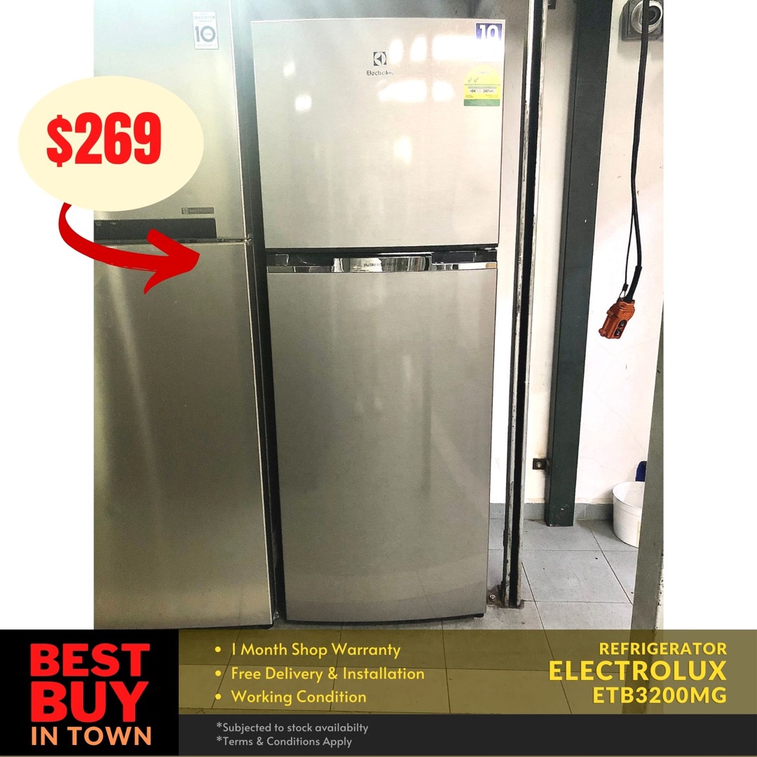 MUST BUY! ELECTROLUX 319L Refrigerator ETB3200MG2, TV & Home