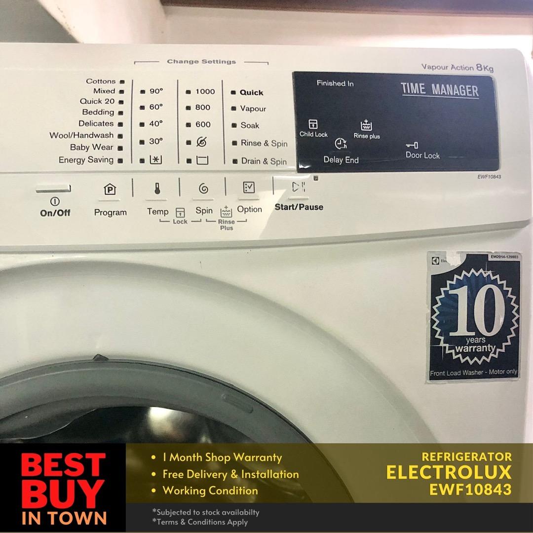 MUST BUY! ELECTROLUX 8KG FrontLoad Washing Machine EWF10843 (92223