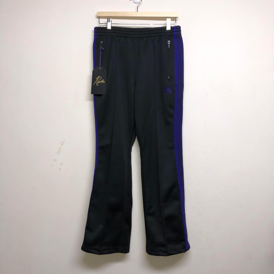 Needles BOOT-CUT TRACK PANTS POLYESTER SMOOTH 黑紫