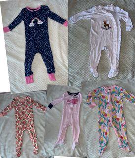 New Long sleeved baby / kids/ toddler girl PJ nightwear Pajamas (Zipper)