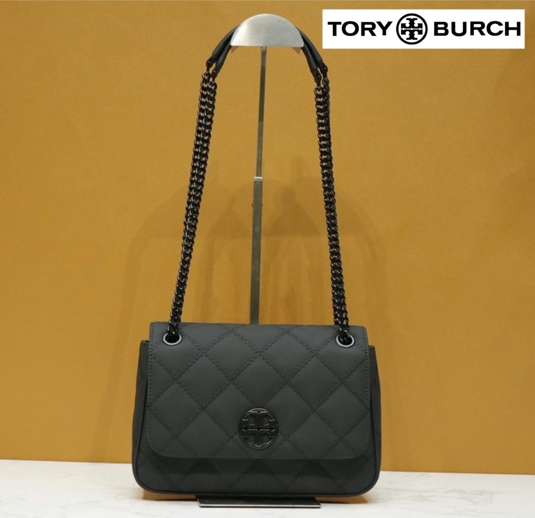 New Tory Burch Original Matte Black Collection Willa Shoulder Bag Women  Crossbody Sling Chain Handbag Crossbody Shoulder Sling Bag For Women Come  With Complete Set Suitable for Gift, Luxury, Bags & Wallets