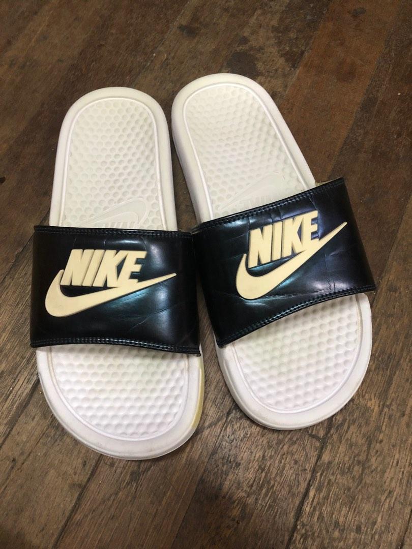 Nike benassi purple and online gold