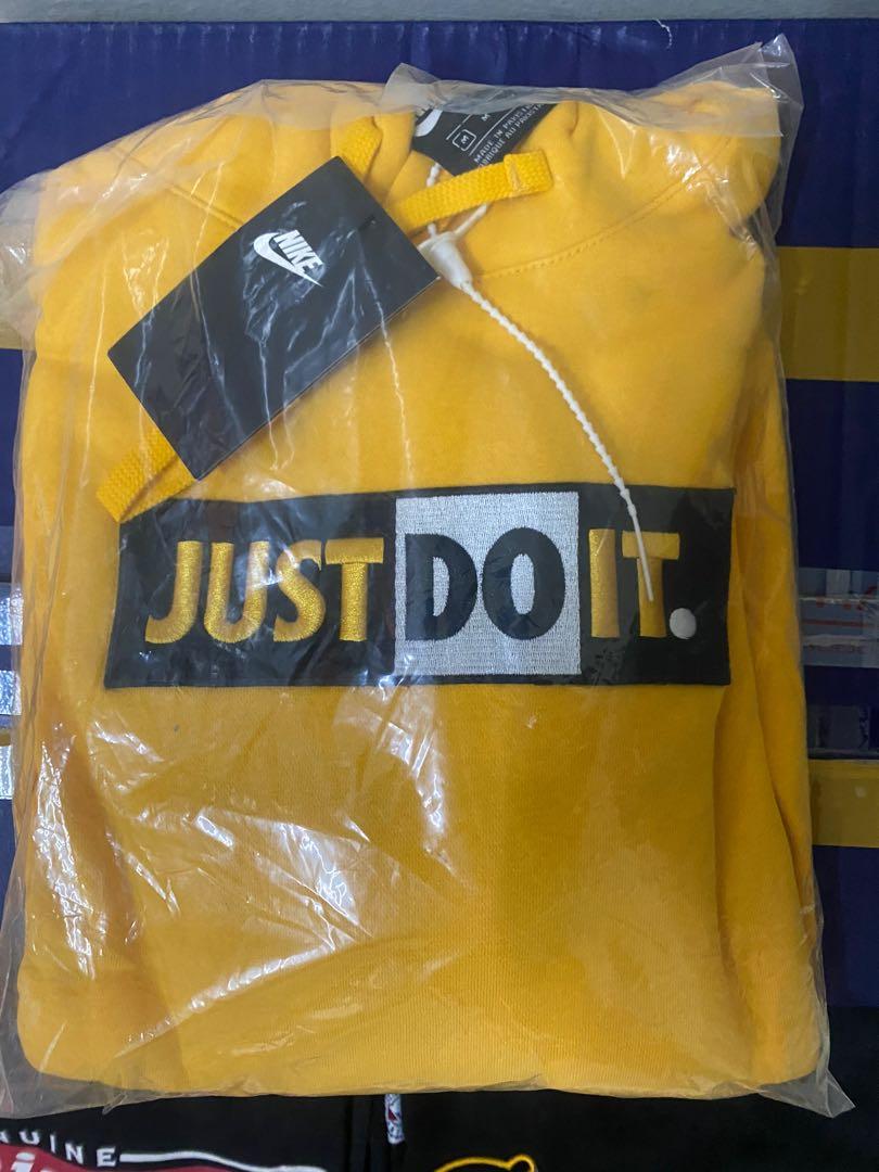 Nike just do it hoodie yellow hot sale