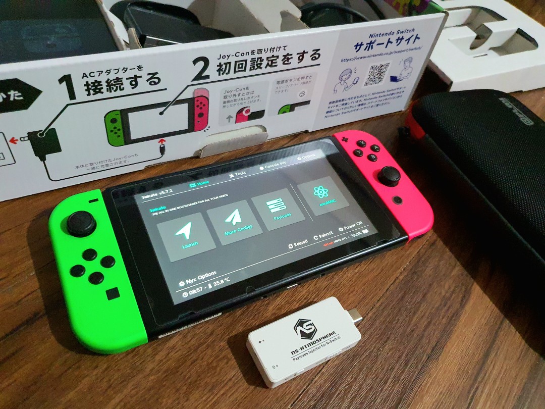 Nintendo switch Unpatched 256GB Jalibreak Dual boot Splatoon limited