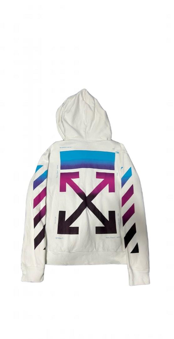 Off White FW19 Gradient Zip Up Hoodie 