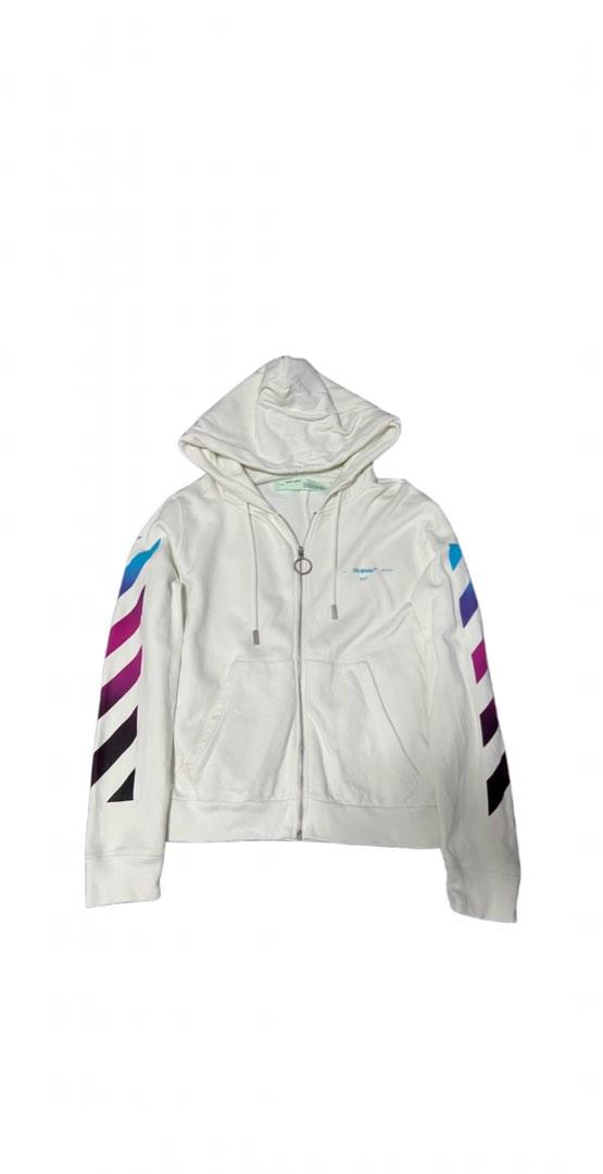 Off white gradient zip up hoodie shop