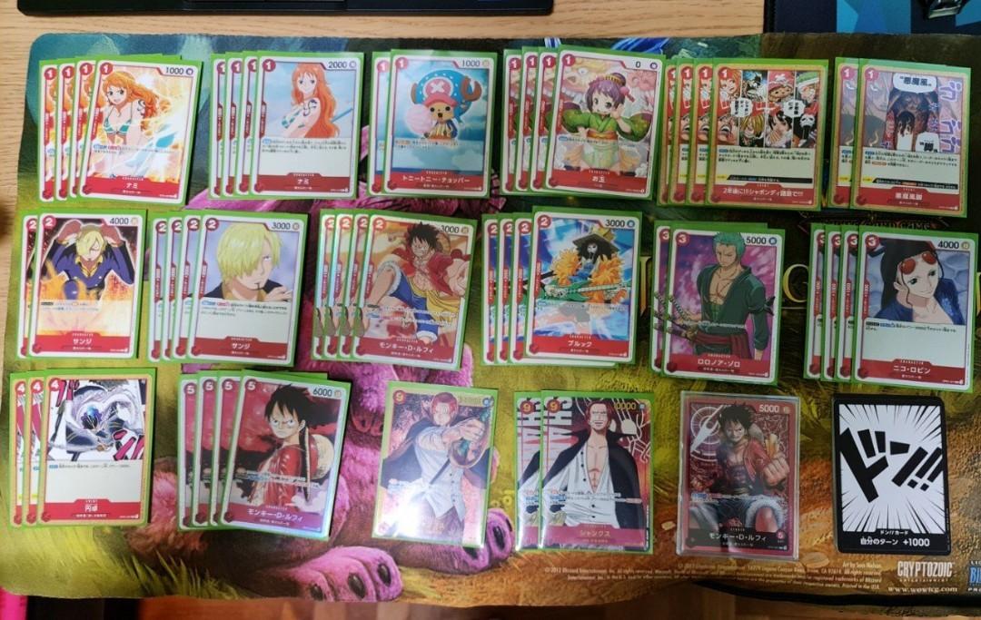 One Piece TCG Red Luffy Shanks Deck with 2AA Shanks, Hobbies & Toys