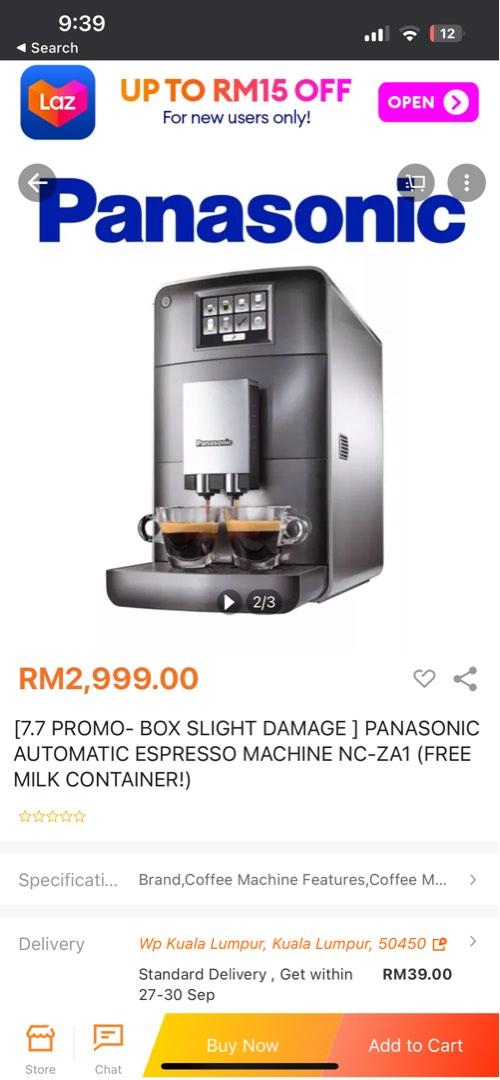 Panasonic Fully Automatic Espresso Coffee Machine NCZA1, TV & Home