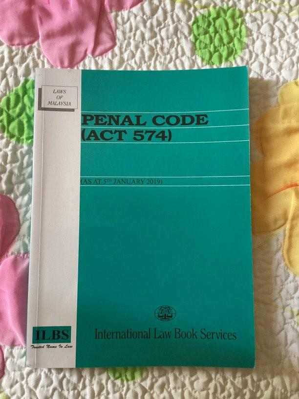 Penal Code (Category: Textbooks) located in Kota Samarahan. Submitted by prelovedbynassy (Listing ID 1186860693, Image 1). Description: .