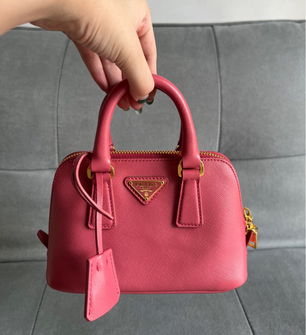 SUPER SALE! Authentic Prada Saffiano Vernice Promenade Bag ( Anice - Mint  Green Color - Small Size), Luxury, Bags & Wallets on Carousell