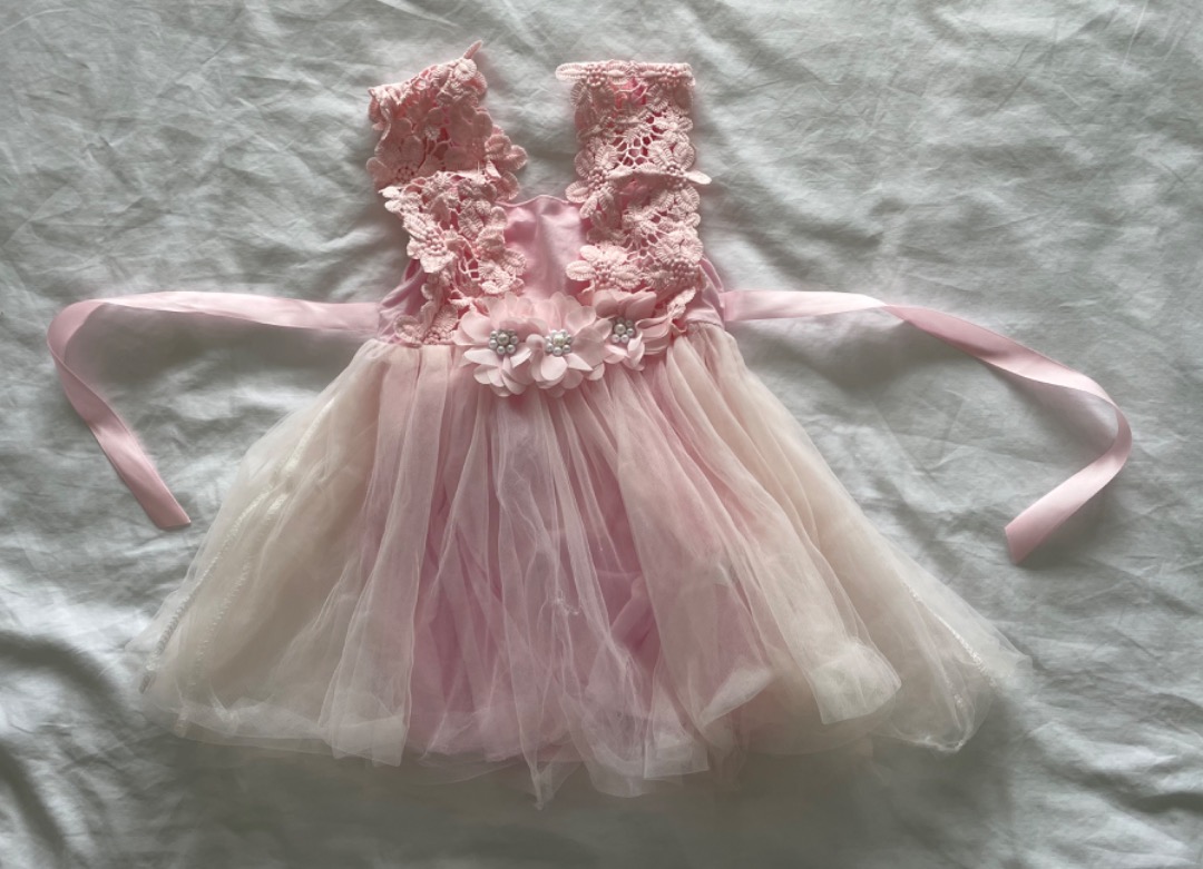 Girls pink party dress sale