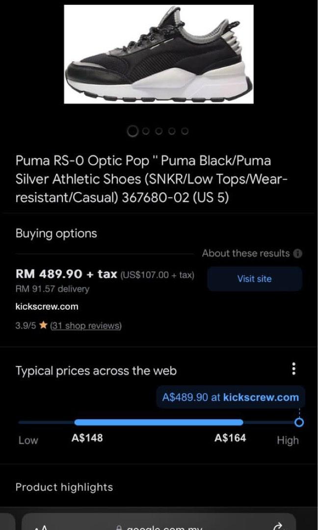 Puma rs-0 optic pop trainers black/silver sales