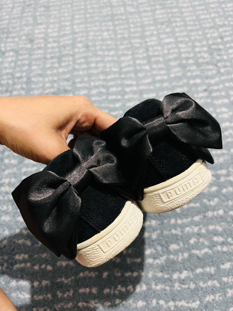 Puma Suede Bow Women s Black Women s Fashion Footwear Sneakers