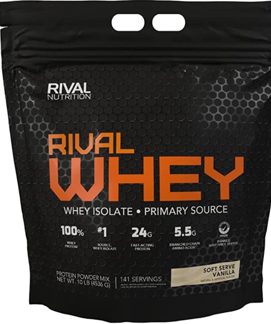 10Lbs Whey Protein Isolate - RivalNutrition Rivalus RivalWhey, Vanilla ...