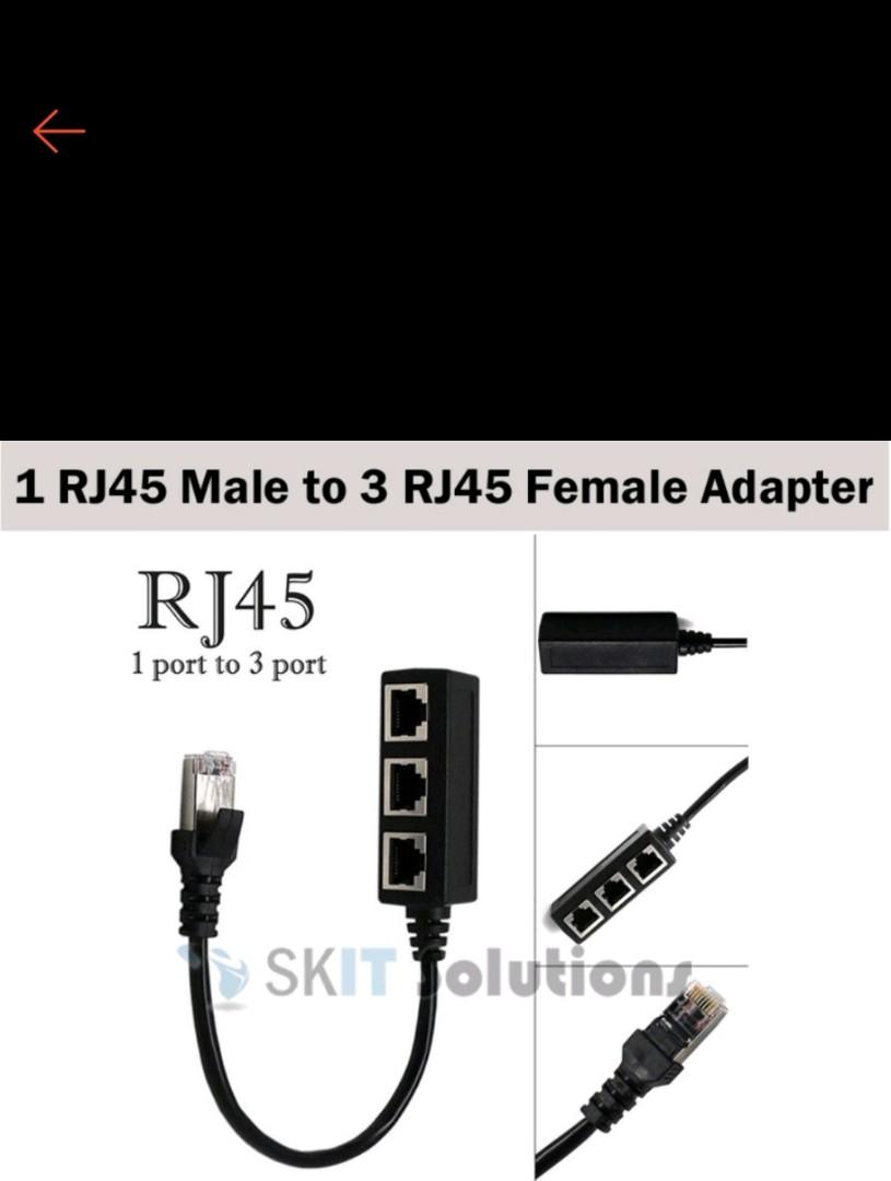 RJ45 Splitter, Computers & Tech, Parts & Accessories, Cables