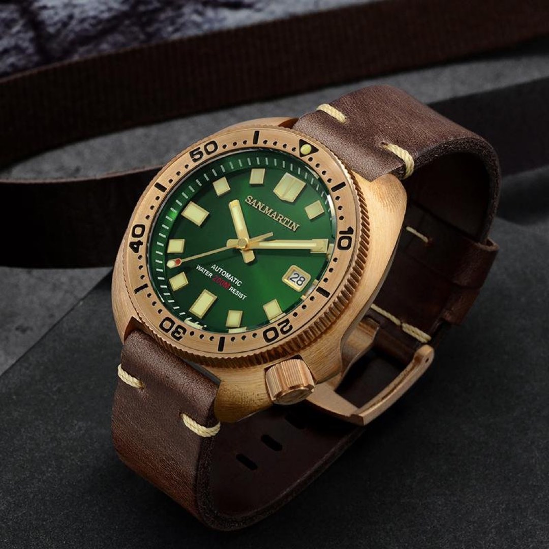 Cheapest San Martin Bronze dive watch seiko mvt Men s Fashion