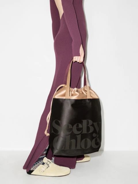 See by Chlo Logo Print Tote Bag