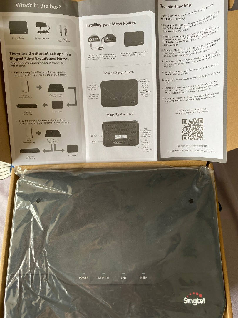 Singtel Mesh Router, Computers & Tech, Parts & Accessories, Networking ...