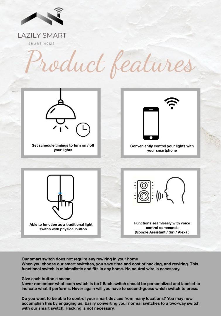 Smart home switches with installation, TV & Home Appliances, TV