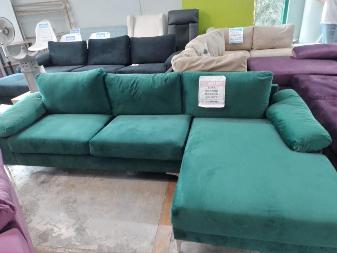 Sofa amanda modern velvet, Furniture & Home Living, Furniture, Other