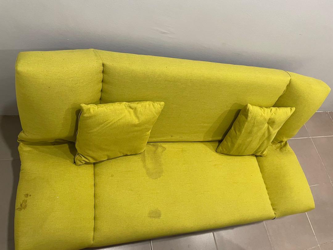 Sofa Bed Green, Furniture & Home Living, Furniture, Sofas on Carousell