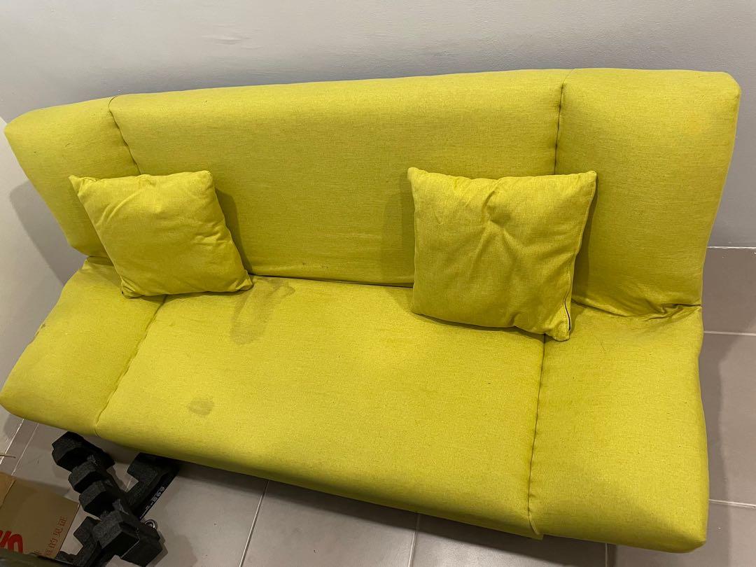 Sofa Bed Green, Furniture & Home Living, Furniture, Sofas on Carousell