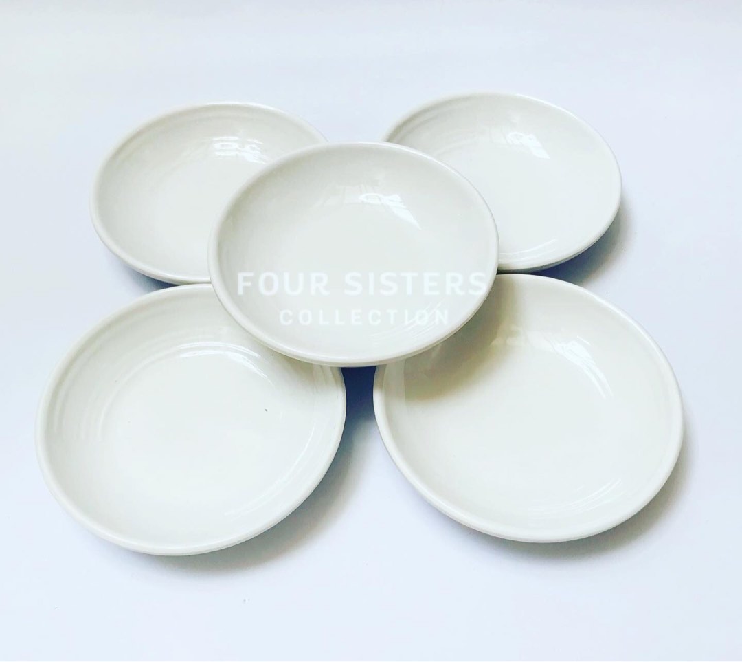 Sold By 5 White Small Saucer, Furniture & Home Living, Kitchenware