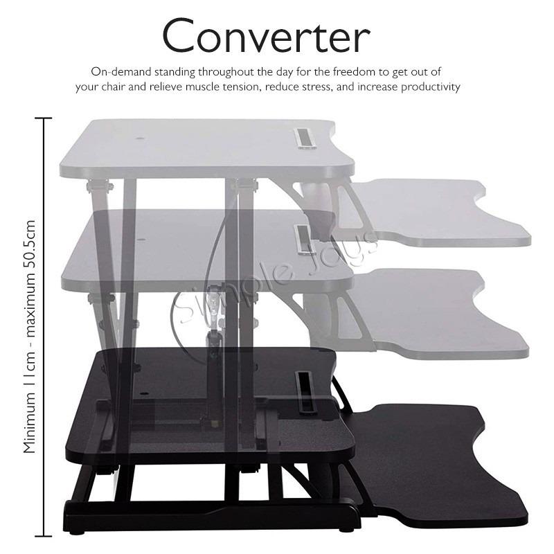 Stand Up Desk Riser Converter For Standing Dual Monitor and Laptop ...