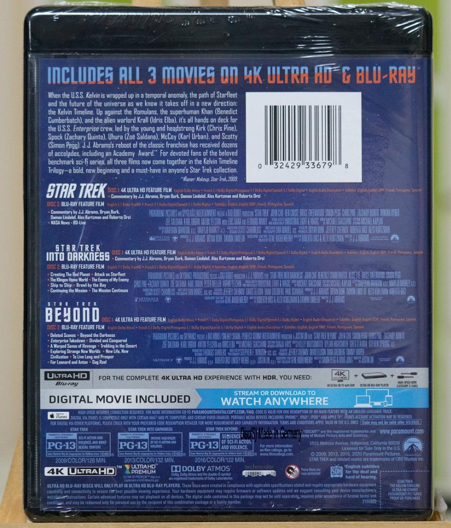 thumbnail image 2 of Star Trek Trilogy: The Kelvin Timeline [Blu-ray] – New, Chris Pine, Zachary Quinto 2 of 5