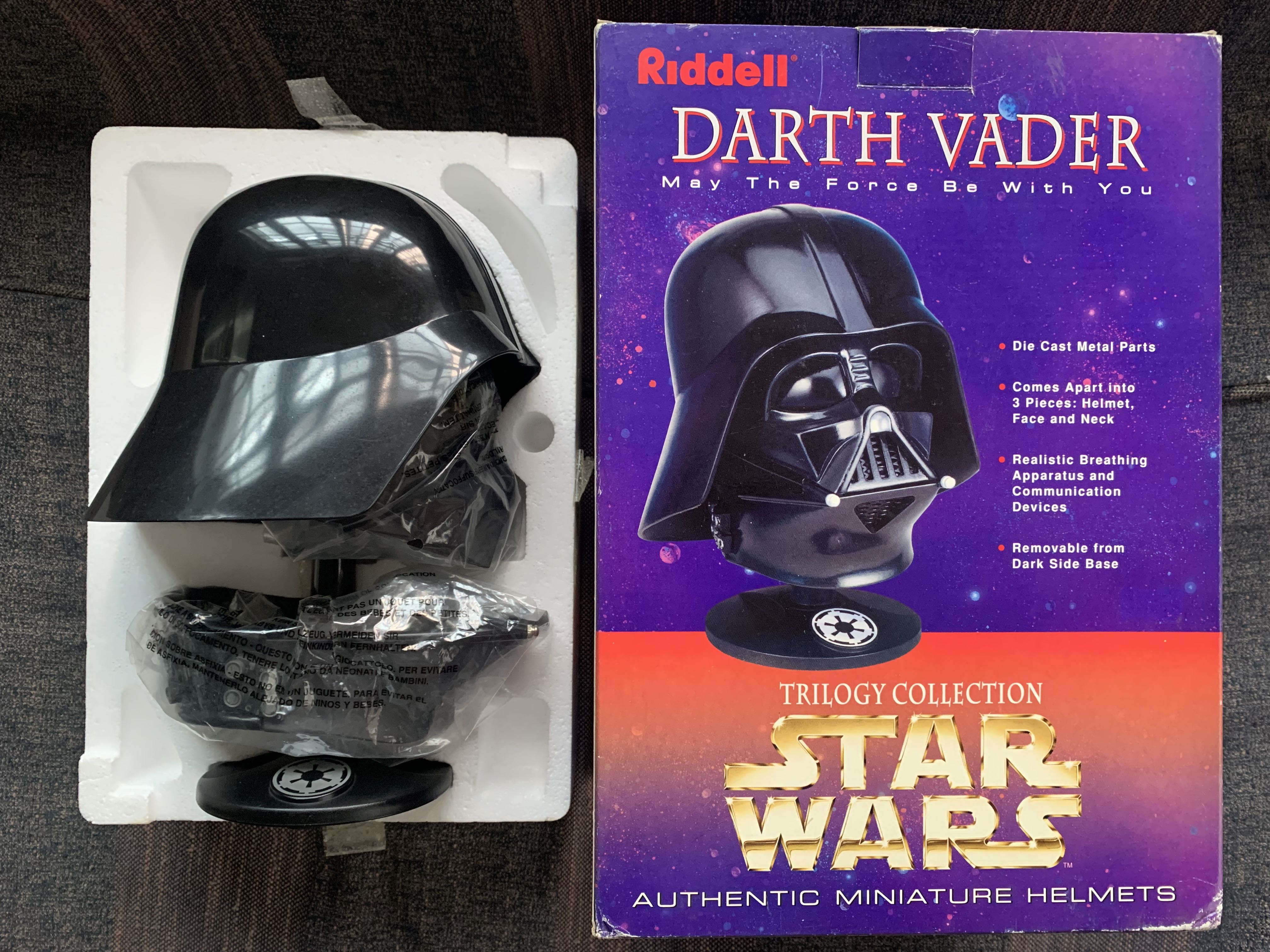 Star Wars Vintage Darth Vader detailed miniature helmet Riddell