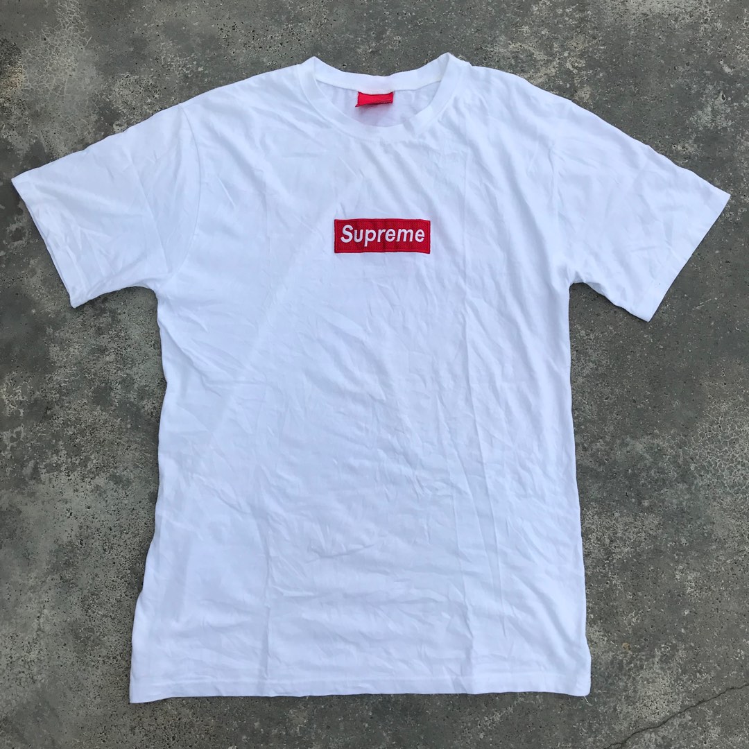 Supreme box logo white t shirt clearance