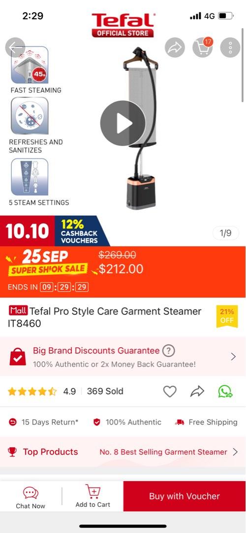 Tefal Garment Steamer, Furniture & Home Living, Cleaning & Homecare Supplies, Cleaning Tools