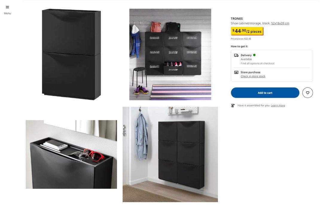 Thrones Ikea shoe storage Furniture Home Living Home Decor Other Home Decor on Carousell