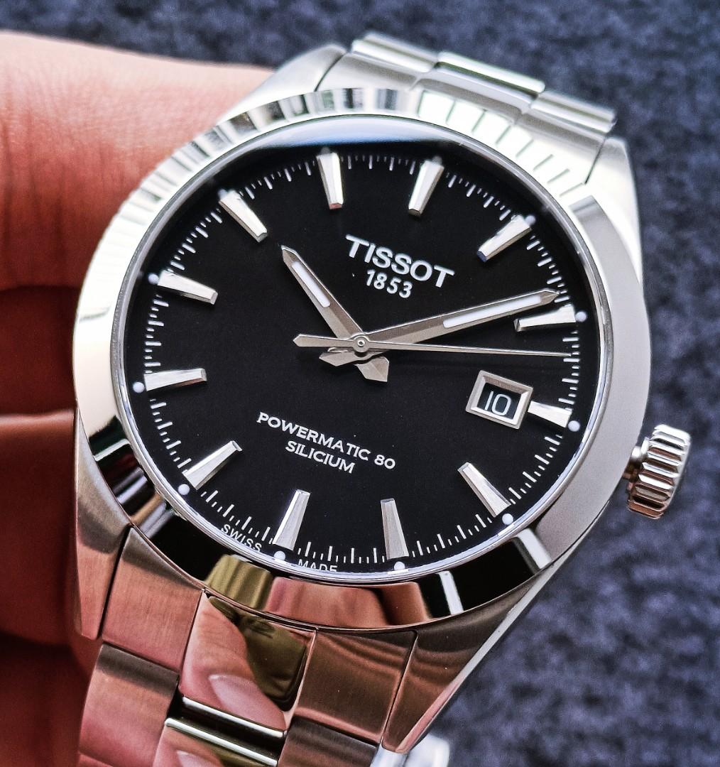 Tissot Gentleman 1853 Black Automatic Powermatic 80 Sports Watch