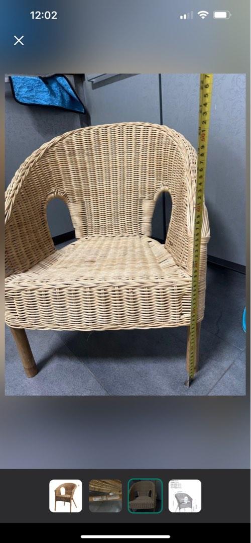 Toddler chair / rattan chair, Furniture & Home Living, Furniture